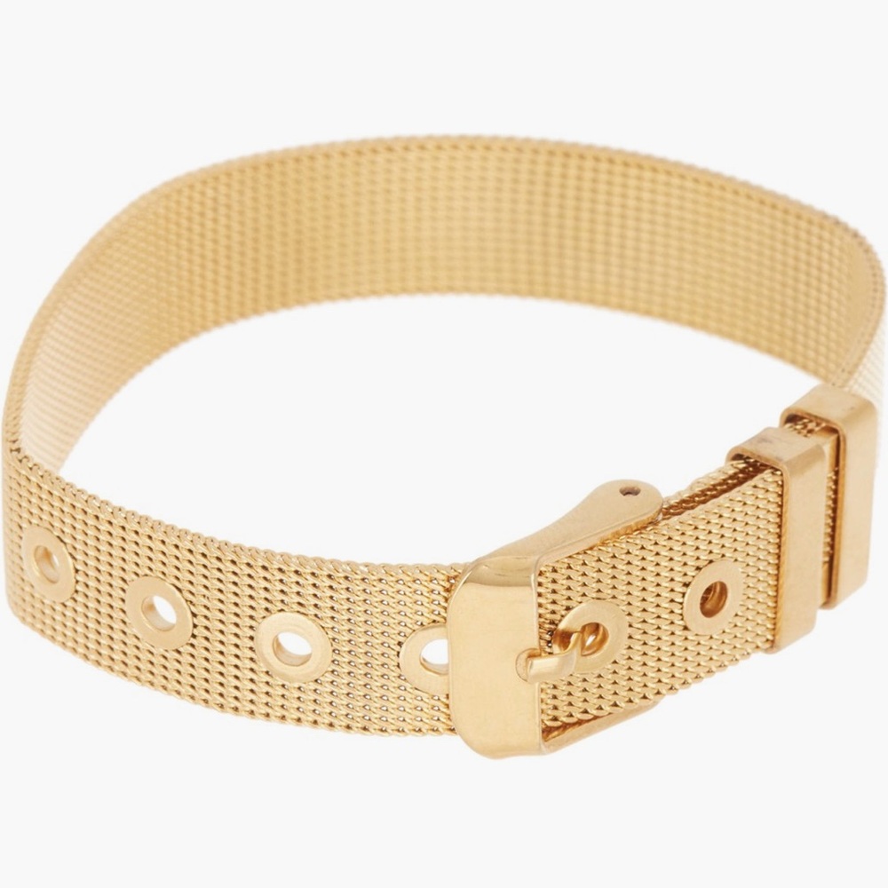 ADORNIA 14K GOLD PLATED BELT BRACELET - NWT! - Picture 1 of 3